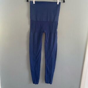 Preggo Leggings Full Length Solid Blue Maternity Leggings, L/ XL​​​